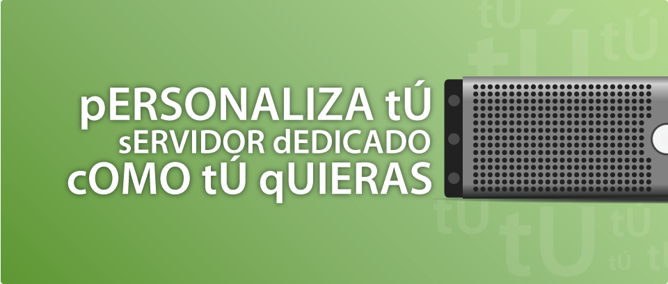 Personaliza tu servidor dedicado como quieras — Rackeo